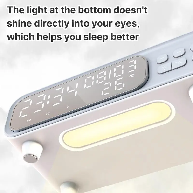 15W Wireless Charger with Time Display, LED Night Light Alarm Clock Wireless Charger, Fast Charging Station for iPhone 7