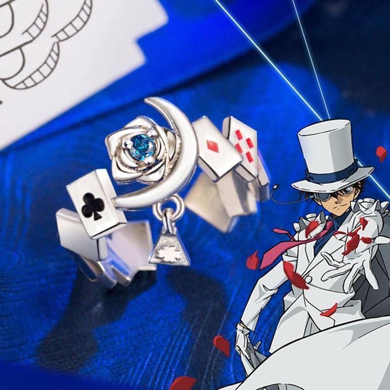 Nhẫn siêu trộm Ka.ito Kid cosplay nhân vật Co.nan thám tử lừng danh hoá trang anime manga có thể điều chỉnh size phù hợp 1