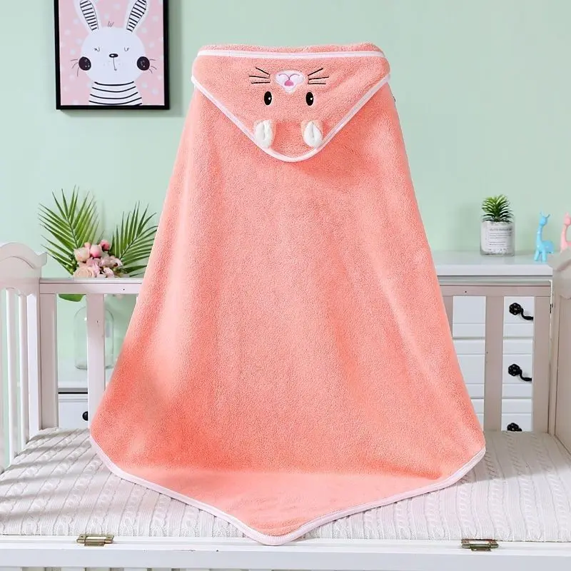 Khăn tắm có mũ trùm đầu, Chăn trẻ Em Bé mới, Thích hợp cho trẻ sơ sinh, Siêu lớp a, Có mũ trùm đầu, Có sẵn cho mùa Xuân, mùa hè, mùa thu và mùa đông, Dày và mỏng, Thêu 2