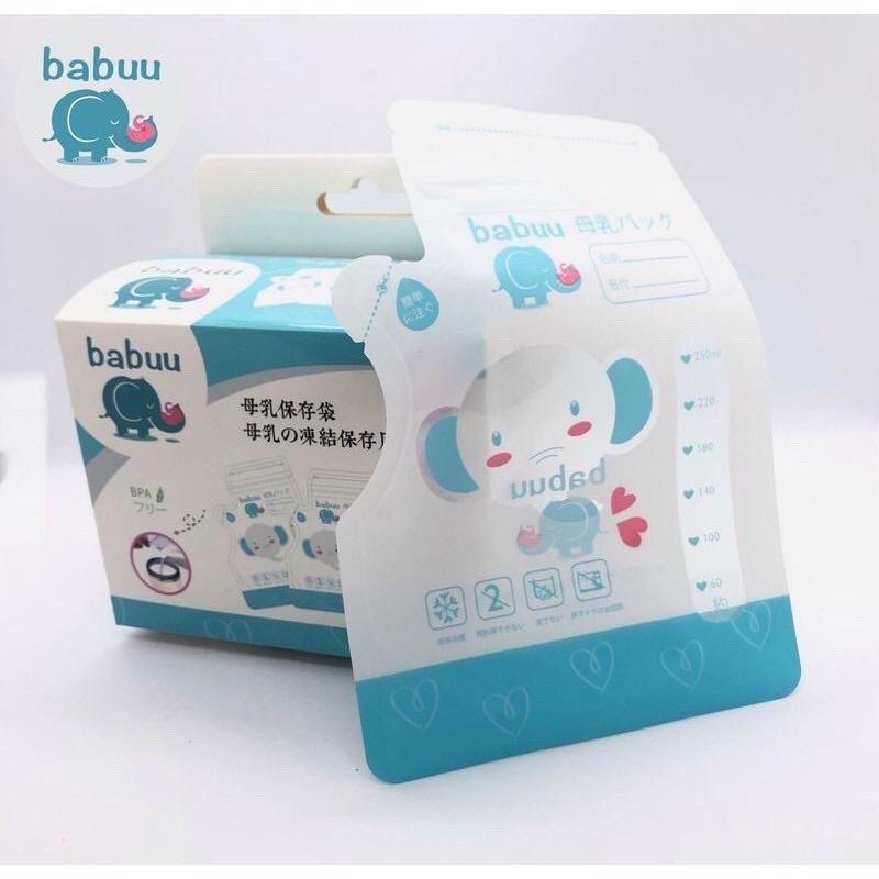 Túi trữ sữa babuu loại 250ml cho bé ( Hộp 50 túi ) 0