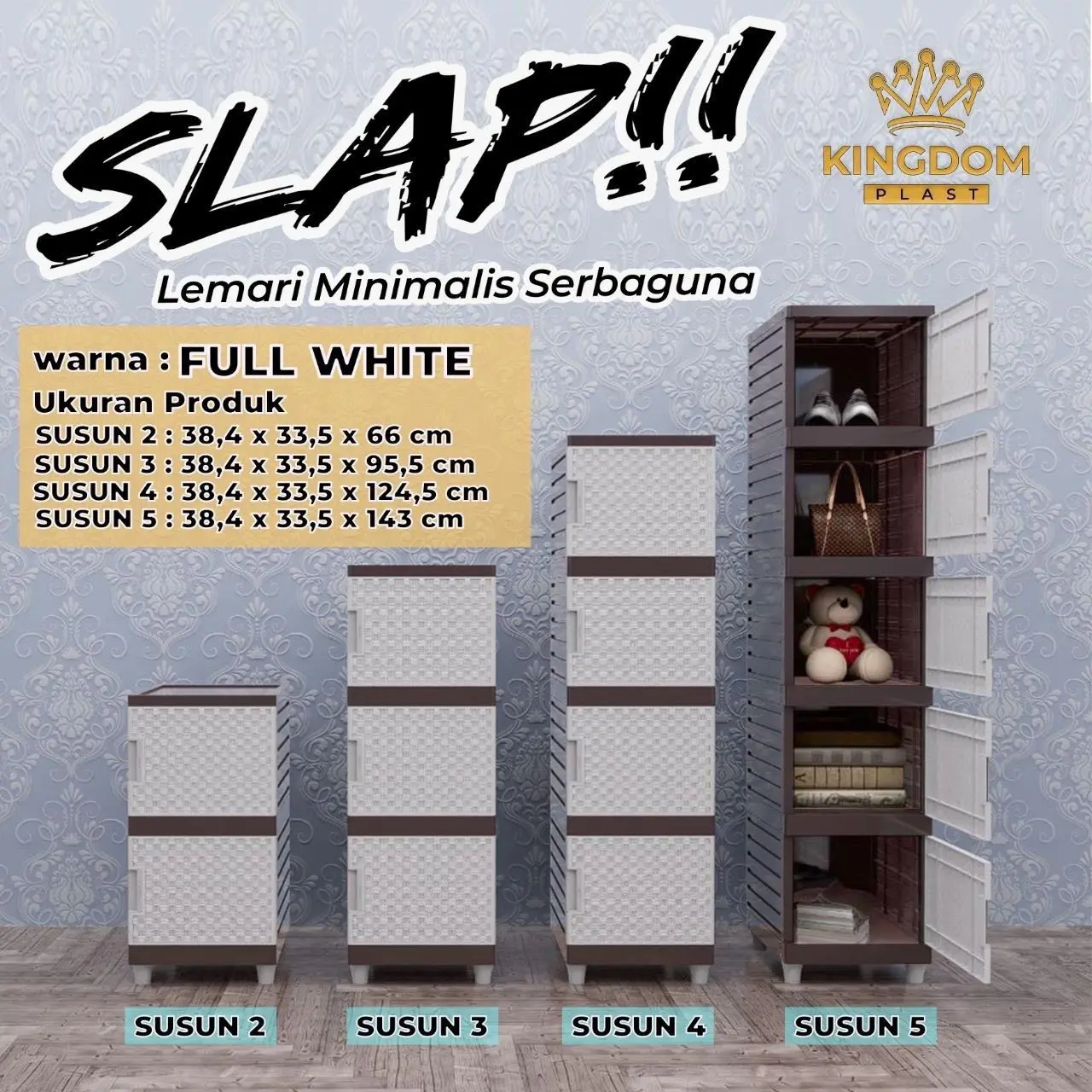 COD Lemari Plastik Slap Pintu Lemari  Minimalis Furniture