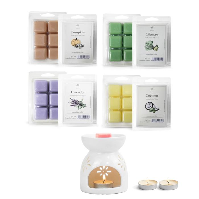 Promo Pristine Tungku Aromaterapi + Wax Melt Cube Set ( 70gr x 4pcs) I ...