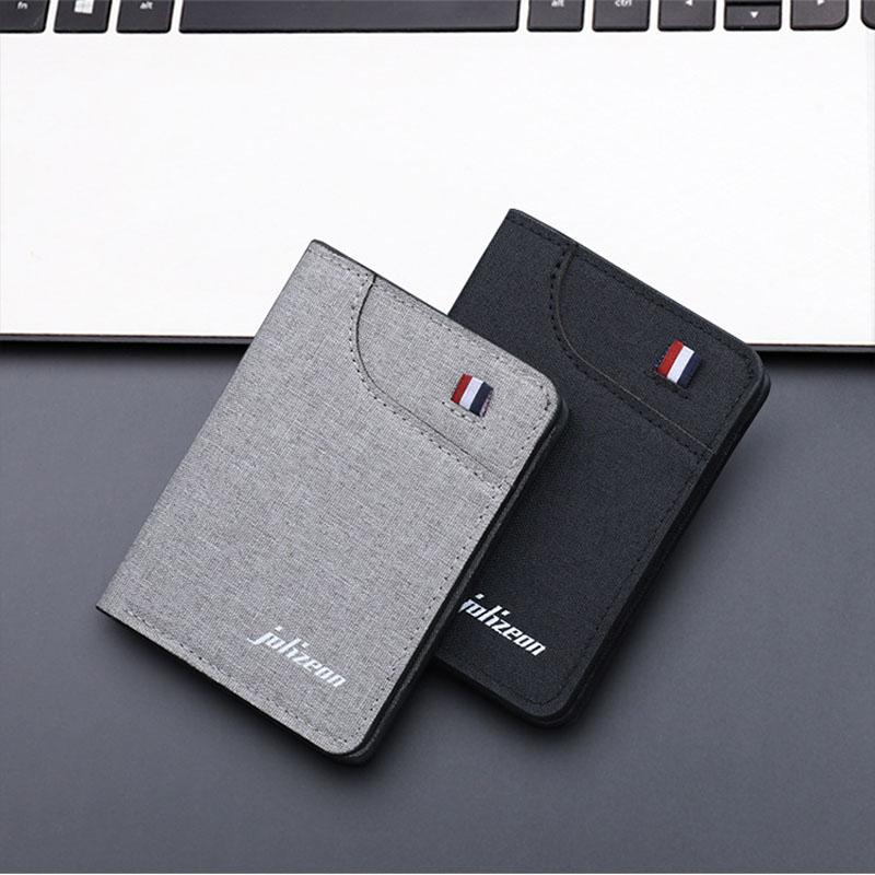 Ví nam , bóp nam dáng đứng vải canvas Jolizeon kiểu dáng thời trang hàn quốc nhỏ gọn V19 Da Wallet
