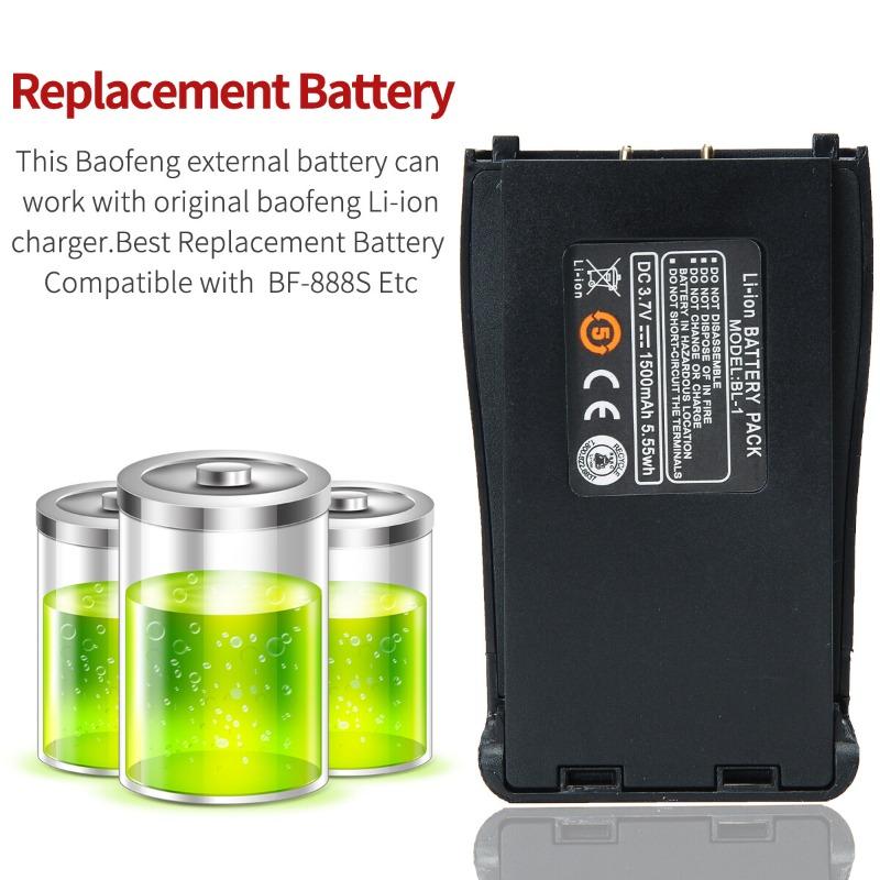 Product Introduction of BAOFENG 888S 1500mAh Battery for Walkie Talkie BF888s 999s Baofeng 888s Original Battery 1