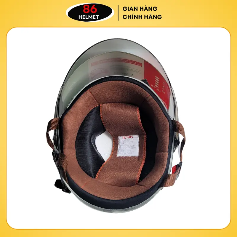 Nón Bảo Hiểm Nửa Đầu Sundy SD-1005D Dáng Thể Thao Nâng Tầm Phong Cách Nam - Đen Họa Tiết Vàng Phụ Kiện Helmet 6
