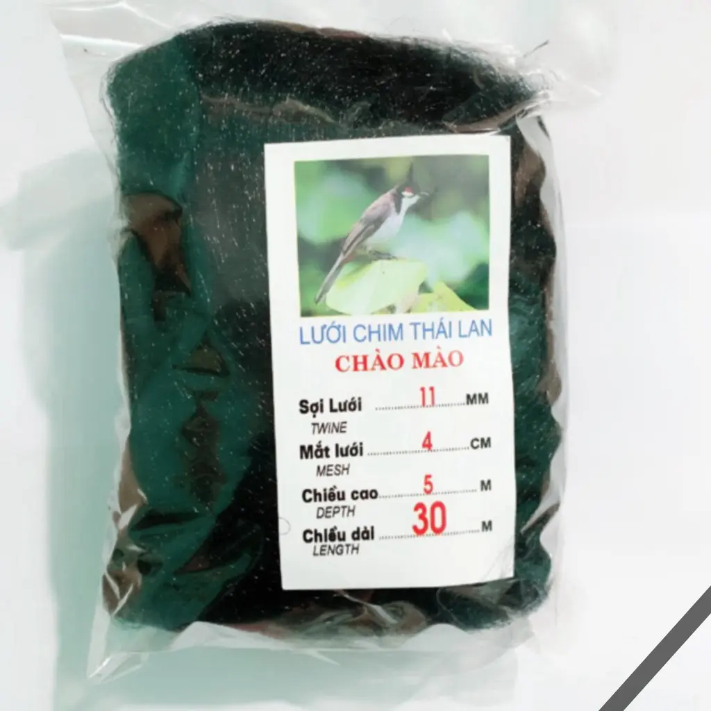 Lưới Bẫy Chim 4cm cao 5m Dài 30m tàng hình hàng thái lan bắt các loại chim chào mào,chim ri+chim trao trảo + khuyên v..v Dụng cụ gia đình đa chức năng nghn212114