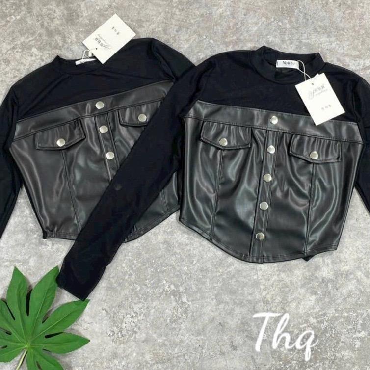 Sét đồ da gồm áo và quần hàng qc loại 1 1