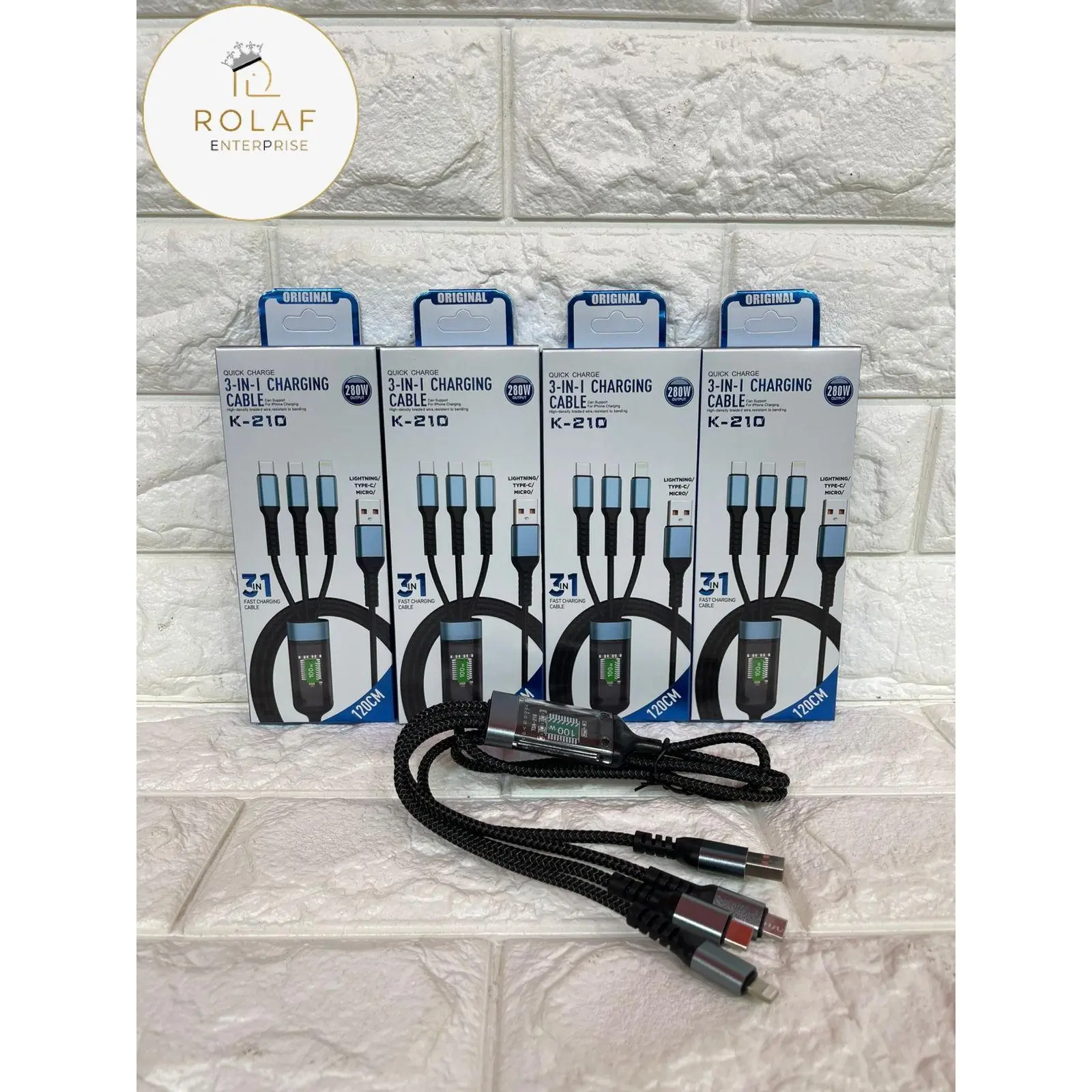 ROLAF KD-210 FAST CHARGING LED 3in1 100watt, KD 220 3in1 1.2meter 240 W QIUCK CHARGE  & KD-220 3in1 1.2meter 240 W QUICK CHARGEus