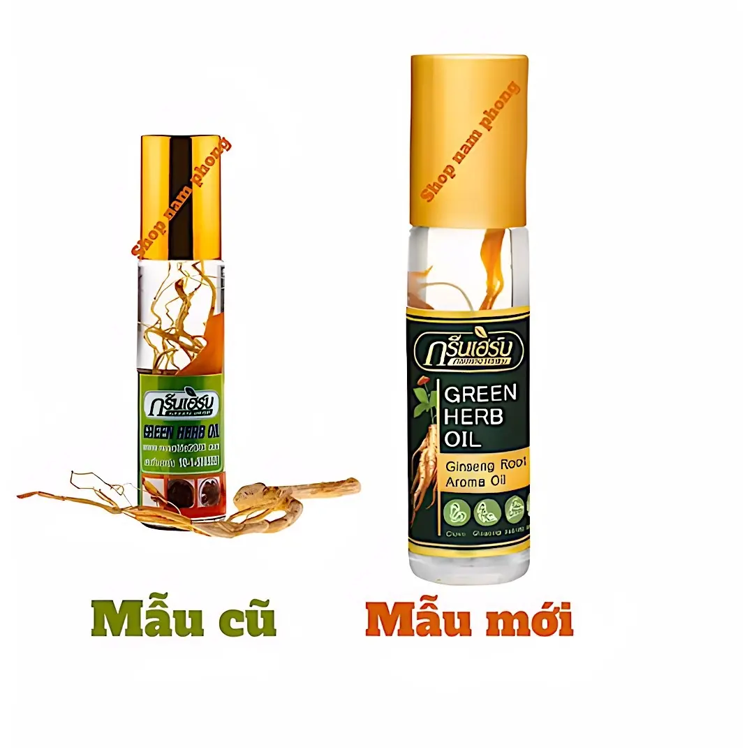 Dầu Lăn Sâm thai lan Green Herb Oil 8cc