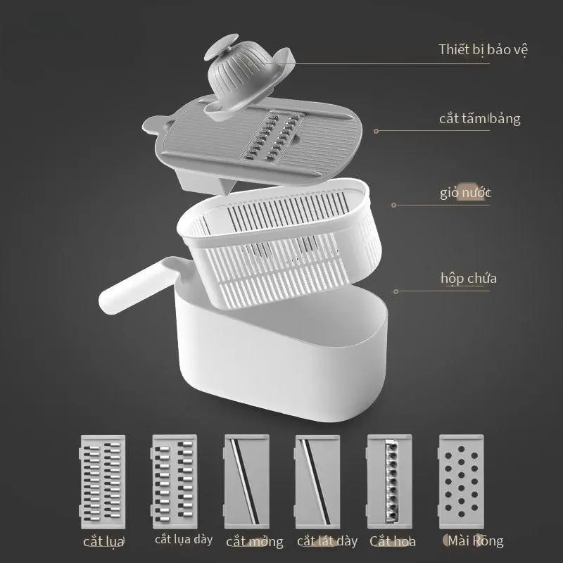 Đồ Tạo Tác Cắt Rau Nhà Bếp Lụa Khoai Tây Đồ Gia Dụng Đa Chức Năng Cắt Lát Chanh Máy Cắt Lụa Bào Máy Cắt Lát" Giao Hàng Trong Vòng 24 Giờ" 8
