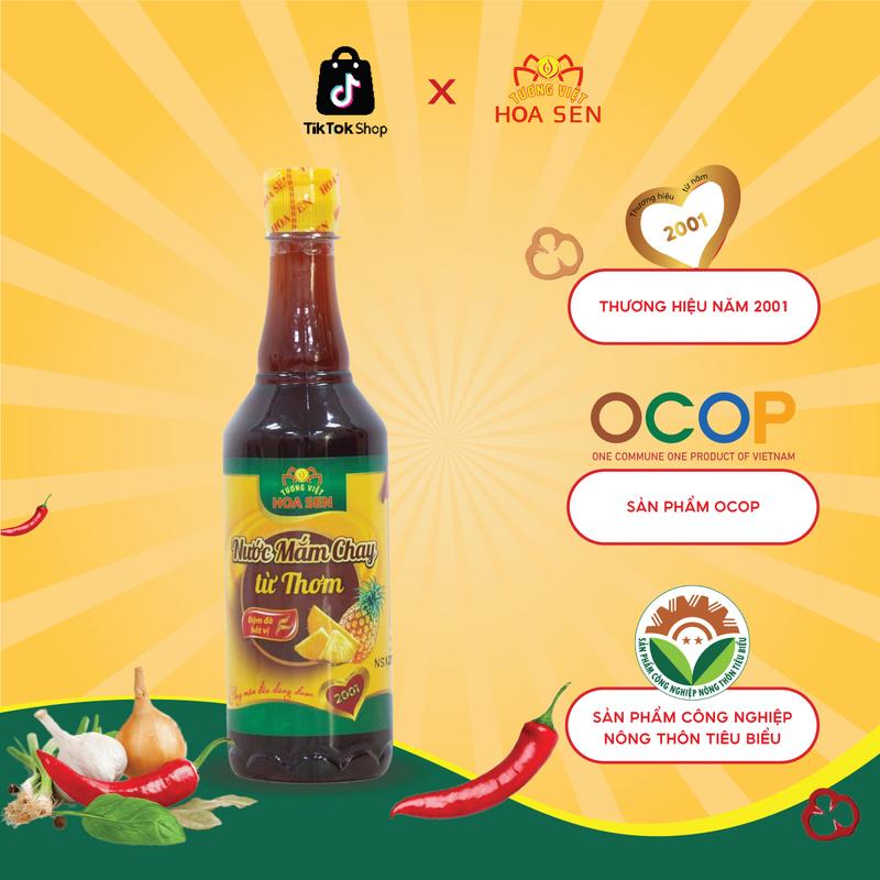 Nước mắm chay Từ Thơm chai 500ml - Combo 5 chai - Tương Việt Hoa Sen