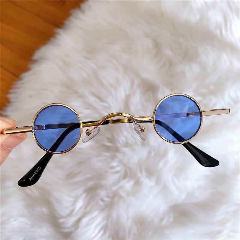 kính râm retro cho nam và nữ mini gọng tròn D43 6