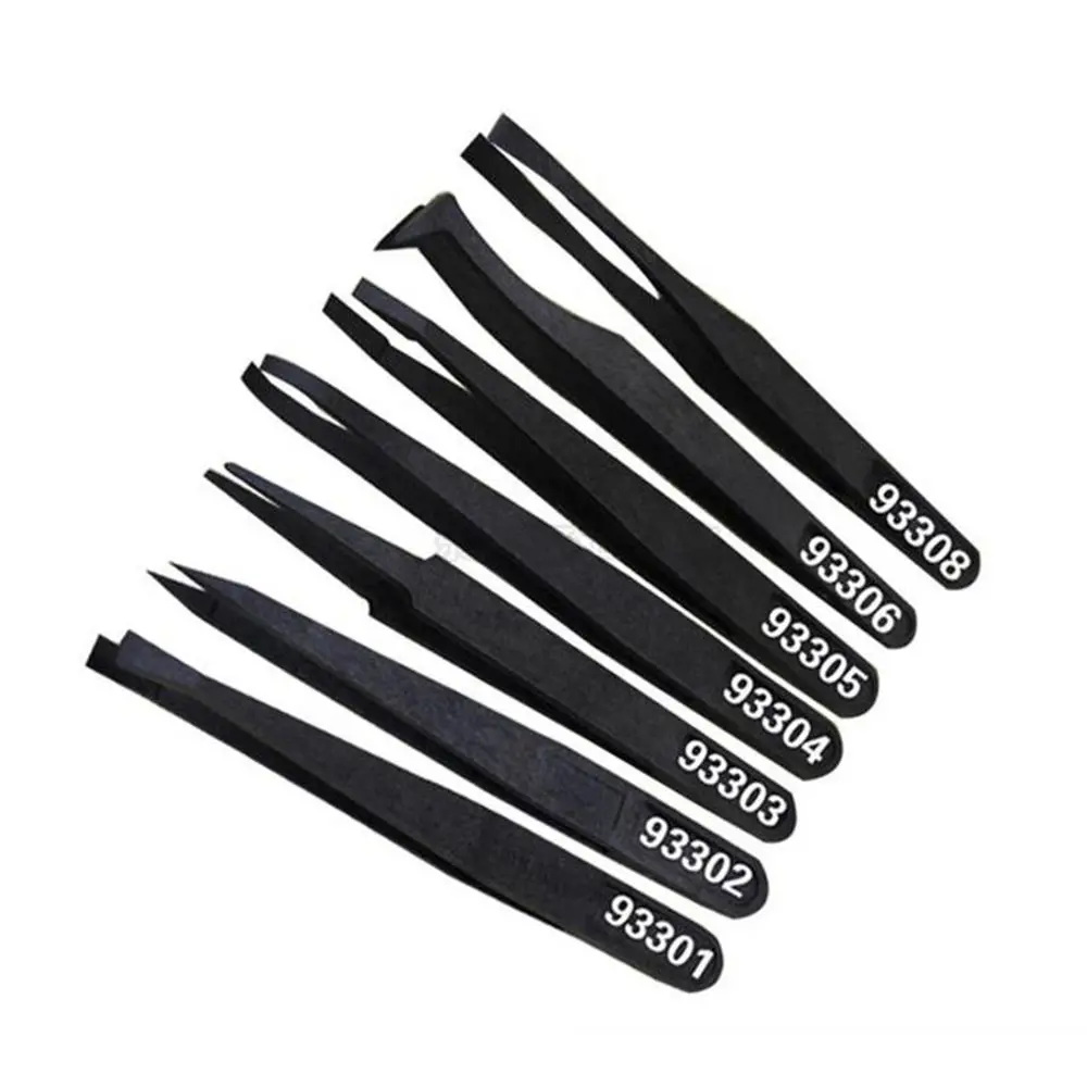 moiistty Manicure Maintenance Safe Industrial Anti Static Plastic Tweezer Nail Tool