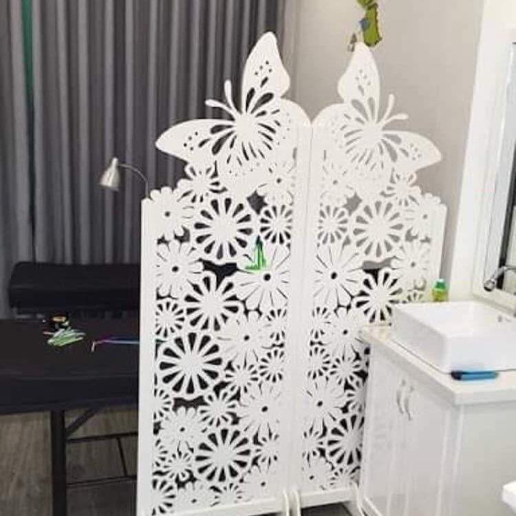 Vách Ngăn Cánh Bướm ( 2 tấm như hình có chân đứng) cao 1m60ngang 1m10 1
