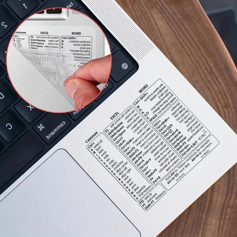 Transparent Shortcut Key Sticker, Office Software Shortcut Key Sticker, Computer Laptop Keyboard Sticker 3