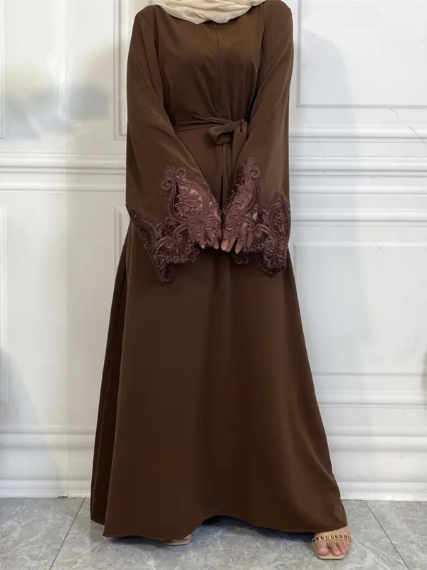 🔥BEST SELLER｜Front Zipper Nursing Abaya Dress✨ 🌺Breathable Nida Fabric｜5 Colors & Sizes｜Lace Cuffs & Adjustable Tie 💫Modest Muslim Fashion｜Perfect for Pregnancy & Breastfeeding #MaternityFashion #NursingDress #ModestOutfit #MuslimahStyle #6659 8