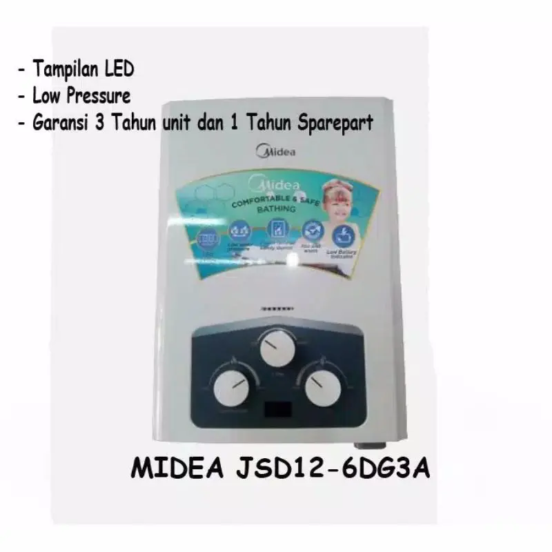 Water Heater MIDEA Gas JSD12-6DG3A Mumerr Shop Tokopedia