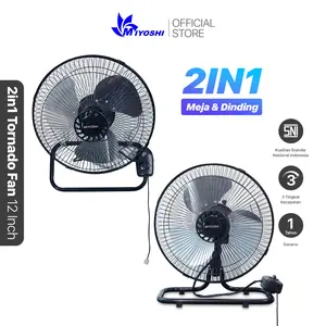 Miyoshi 2in1 1212 12inch / Tornado Kipas angin / Tembok Meja 12 Inch / Hemat Listrik Kipas Tornado Besi