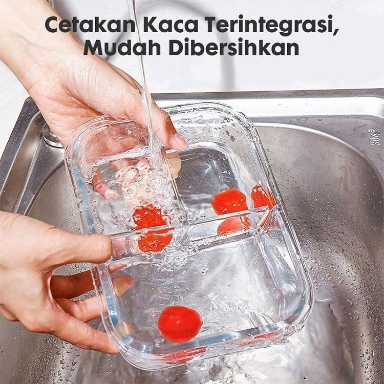 【Medan Ready stock】Eatkit Kotak Bekal Kaca 1000ml Lunch Box Microwaveable Tempat Makan 3 Sekat Food Storage Penyimpanan 【Medan Ready stock】Eatkit Kotak Bekal Kaca 1000ml Lunch Box Microwaveable Tempat Makan 3 Sekat Food Storage Penyimpanan