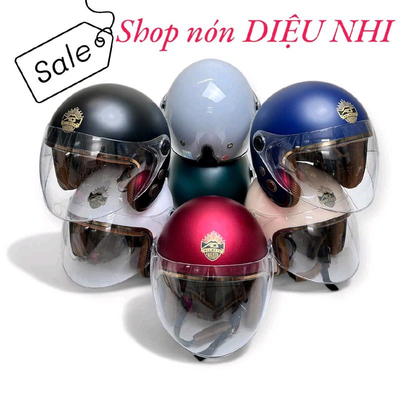  Nón Bảo Hiểm 3 4 Loại Xịn kính dài dành cho cả Nam và Nữ.Giá Hời. CHỈ 1 NÓN 