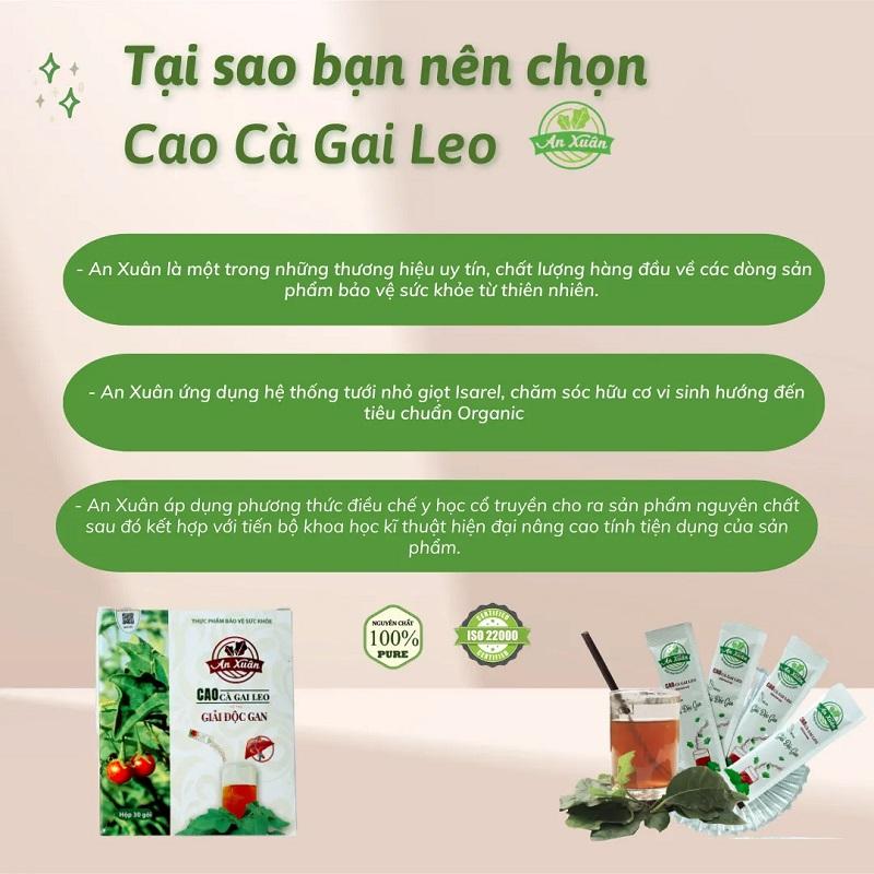 Cà gai leo An Xuân hòa tan hộp 30 gói - Thải độc gan, hạ men gan, tăng cường chức năng gan 2