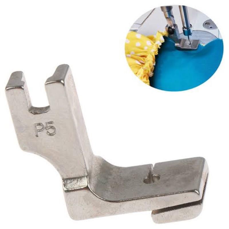 Sepatu Kerut P5/P5R/P5W mesin jahit atas rata bawah kerut toy ply joining shirring gathering foot Best Quality 0