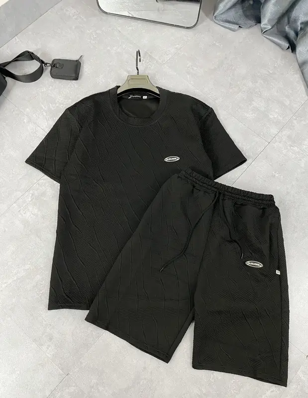 Bộ Quần Áo Nam Họa Tiết Chéo Chất Cotton Xốp BH71 Menswear 0