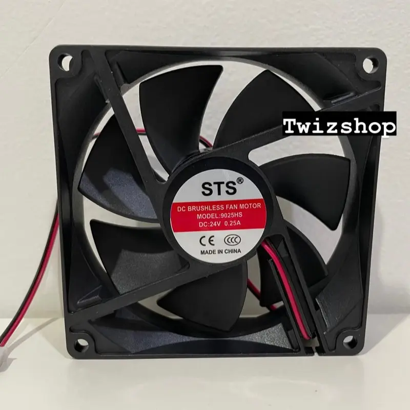 Fan DC 12V 24V 9x9 cm / Kipas 9cm DC 12V 24V tebal 2.5 cm 12 Volt 24 Volt 3