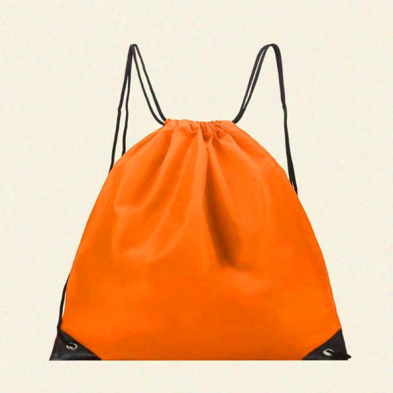 Simple Plain Drawstring Backpack, Casual Nylon Waterproof Sports Book Bag for Travel Fitness Swimming Work Business Trip, Unisex Beach Bag, School Supplies, Gym Bag 7