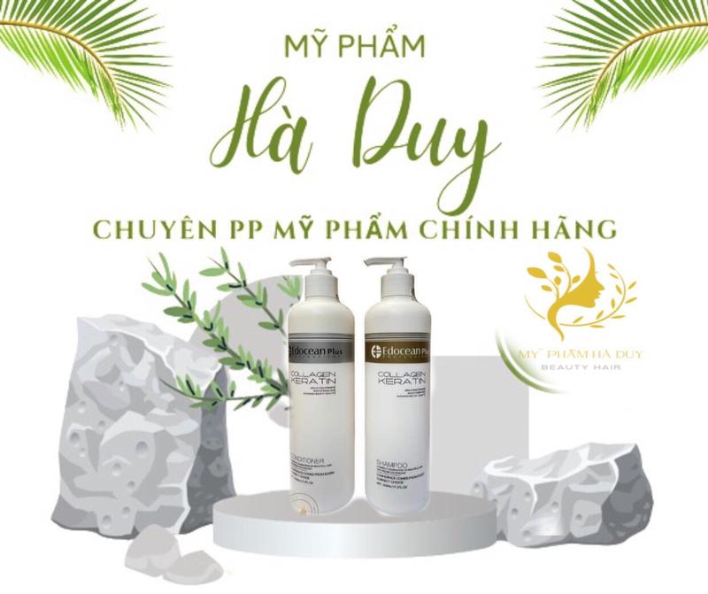 Edocean Bộ Dầu Gội Xả Collagen Keratin Siêu Mượt Chống Rụng 1000Ml Cho Tóc Khô Xơ Gãy Rụng Chính Hãng Từ Ý