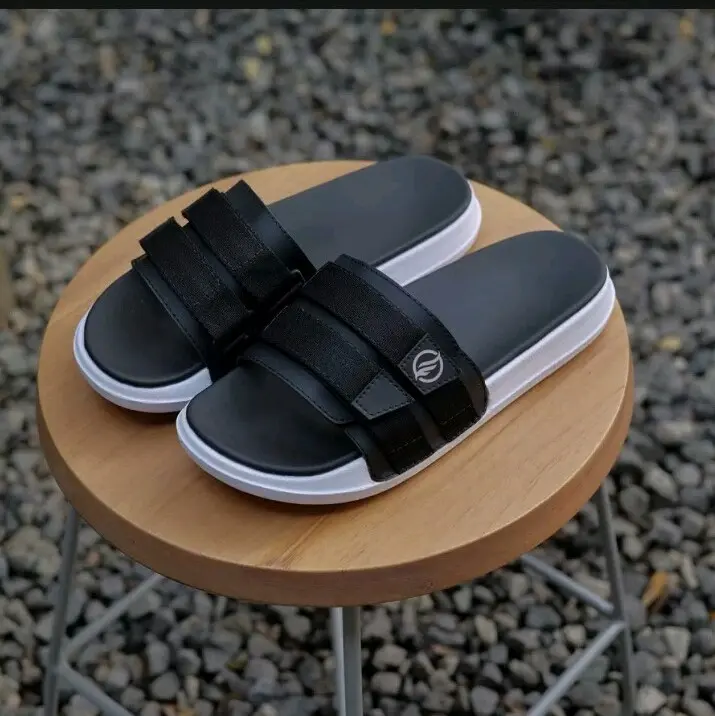 Sendal / Sandal Laki Laki IMPOR Karet Jelly Unisex HYBRITTE XX flat pria Hitam Kasual Wanita 2025