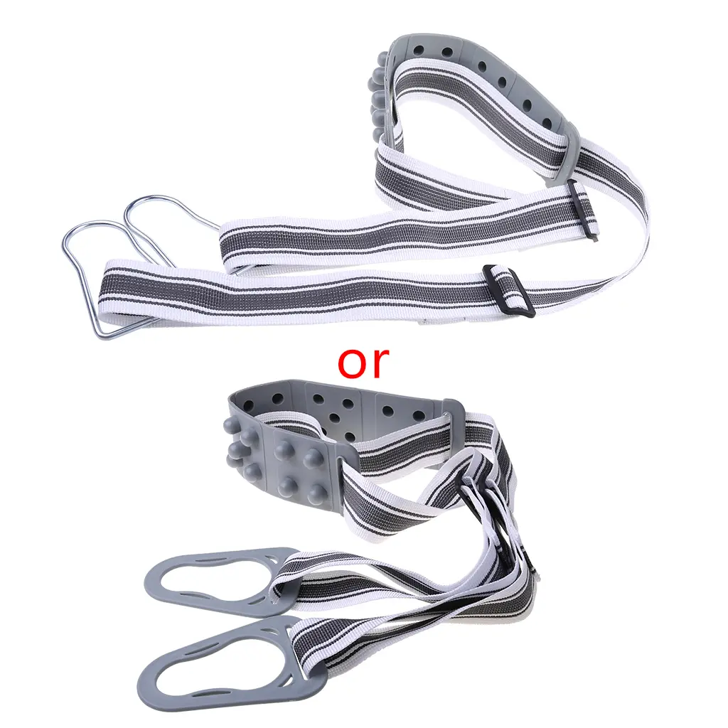 Đai Mát Xa Máy Chạy Bộ Bền, Dây Đeo Nylon Thông Dụng, Móc Kim Loại Cho Eo, Lưng, Bụng, Tập Thể Dục, Có Thể Điều Chỉnh Sọc