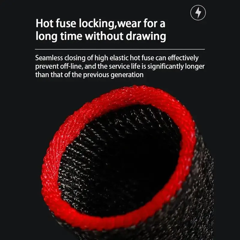 Breathable Gaming Finger Sleeve, 1 Pair Anti-sweat & Anti-slip Fingertip Cover, Universal Thumb Gloves for Mobile Game, Smartphone Gaming Accessories, Thumb Grip, Black 7