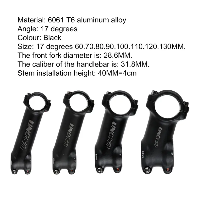 Cậy Tay Lái Xe Đạp, UNO, ± 17 Độ, 60-130MM, Thích Hợp Để Đạp Xe, [eii] 5