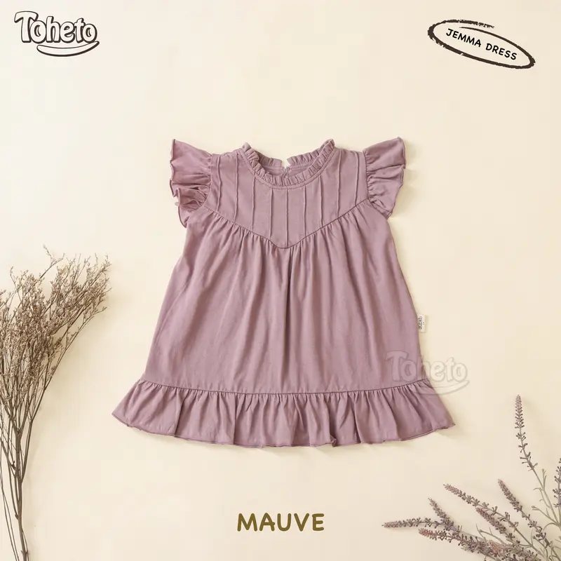 Toheto - Jemma Dress Anak Perempuan 1-4 Tahun Lengan Katun 4