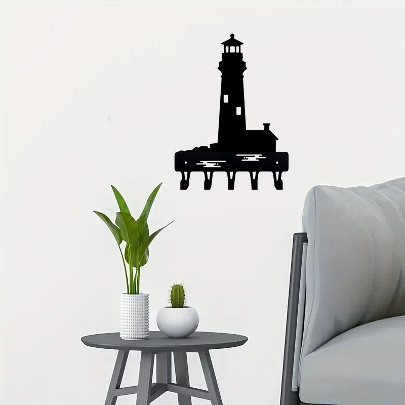 Lighthouse Key Rack Hanger. Stylish 6-inch metal wall art. Multi ...