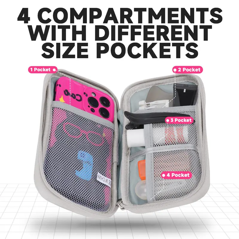 Portable Storage Bag, Waterproof Cable Organizer, Multifunctional Storage Bag for Cable, Charger, Headphone, Hard Drive 3