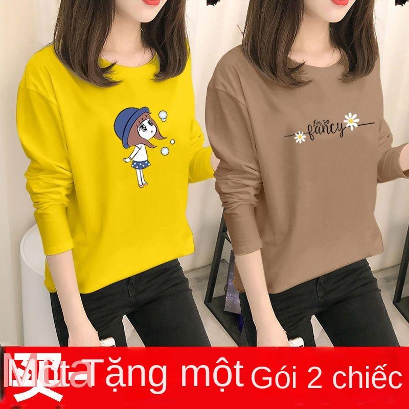 Product Introduction of Áo Thun Dài Tay Dáng Rộng Phong Cách Hàn Quốc, Hàng Mới Về Mùa Xuân Và Mùa Thu, Dành Cho Học Sinh Nữ, Áo Mặc Bên Trong Thường Ngày Áo Dễ Phối Đồ Mua Một Tặng Một Khuyến Mãi Miễn Phí 6