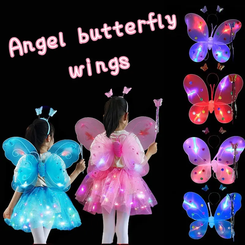 Angel Butterfly Wings Princess Costume Children Halloween Costume Children Birthday Set