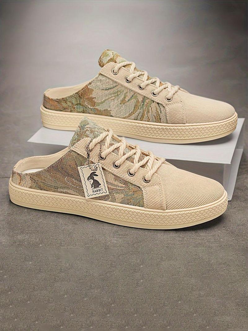 Product Introduction of Men's Patchwork Design Skateboarding Shoes, Sporty Comfortable Shoes for Daily Wear, Male All-match Round Toe Shoes for Daily Wear 7
