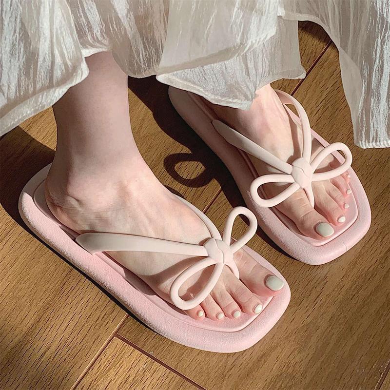  Dép kẹp nữ dép xỏ ngón họa tiết nơ trẻ trung full màu MSP :778-KẸP 