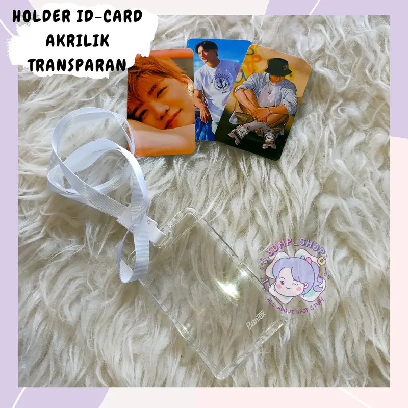 HOLDER GANTUNGAN PHOTOCARD ID-CARD AKRILIK TRANSPARAN 0