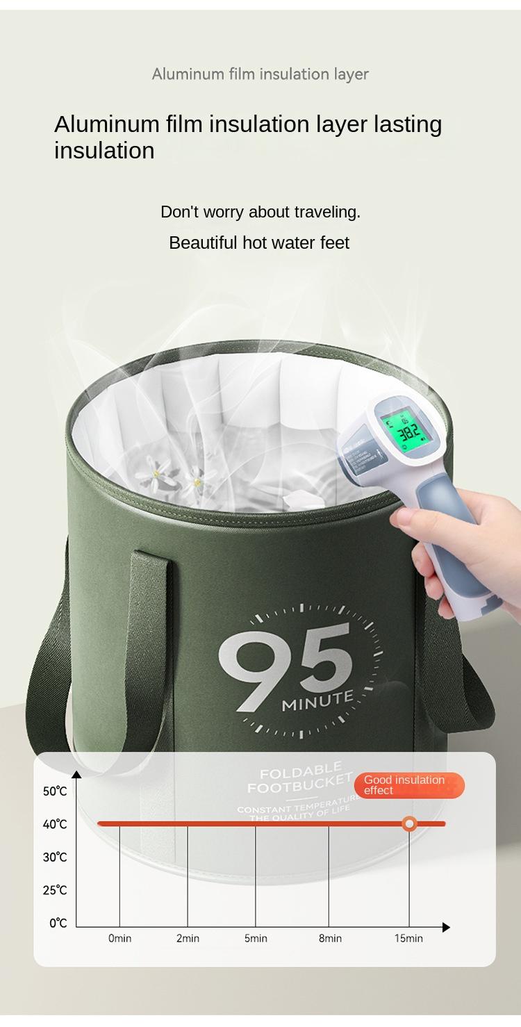 Product Introduction of Foldable Foot Bath Bag High Depth over Calf Household Portable Foot Bath Artifact Feet-Washing Basin Heat Preservation Foot Bath Barrel Constant Temperature Buggy Bag 4