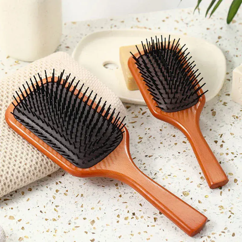 Lược Mát Xa, Cho Aveda, Túi Khí, Đệm Khí Tóc Chống Tĩnh Điện Bàn Lược Chải Tóc Bằng Gỗ, Cọ Chải Tóc Gỡ Rối Xoăn Ướt Tạo Kiểu Tóc Uốn Tóc