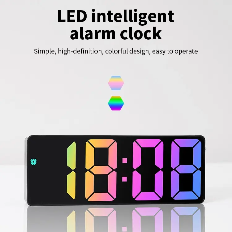 Đồng Hồ LED VOVOVA Để Bàn Thông Minh - Màn Gương, Hiển Thị Giờ & Nhiệt Độ, Báo Thức, Dùng USB Hoặc Pin AAA, Decor Đẹp 2