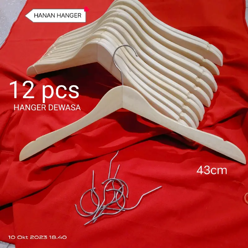 HANGER KAYU / hanger dewas / hanger distro Dapat Diputar Stainless Gantungan 0