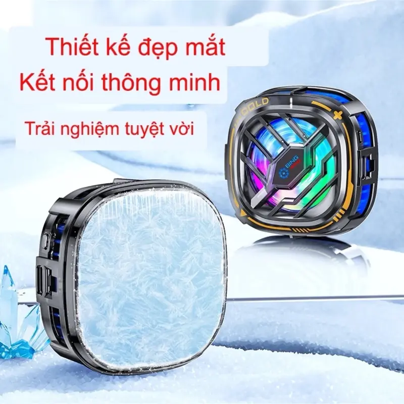 Sò Lạnh X76 Công Nghệ Mới Hỗ Trợ Cả Kẹp Và Từ Tính, Thiết Kế Gaming Hầm Hố Làm Lạnh Sâu Dành Cho Điện Thoại Và Ipad 4