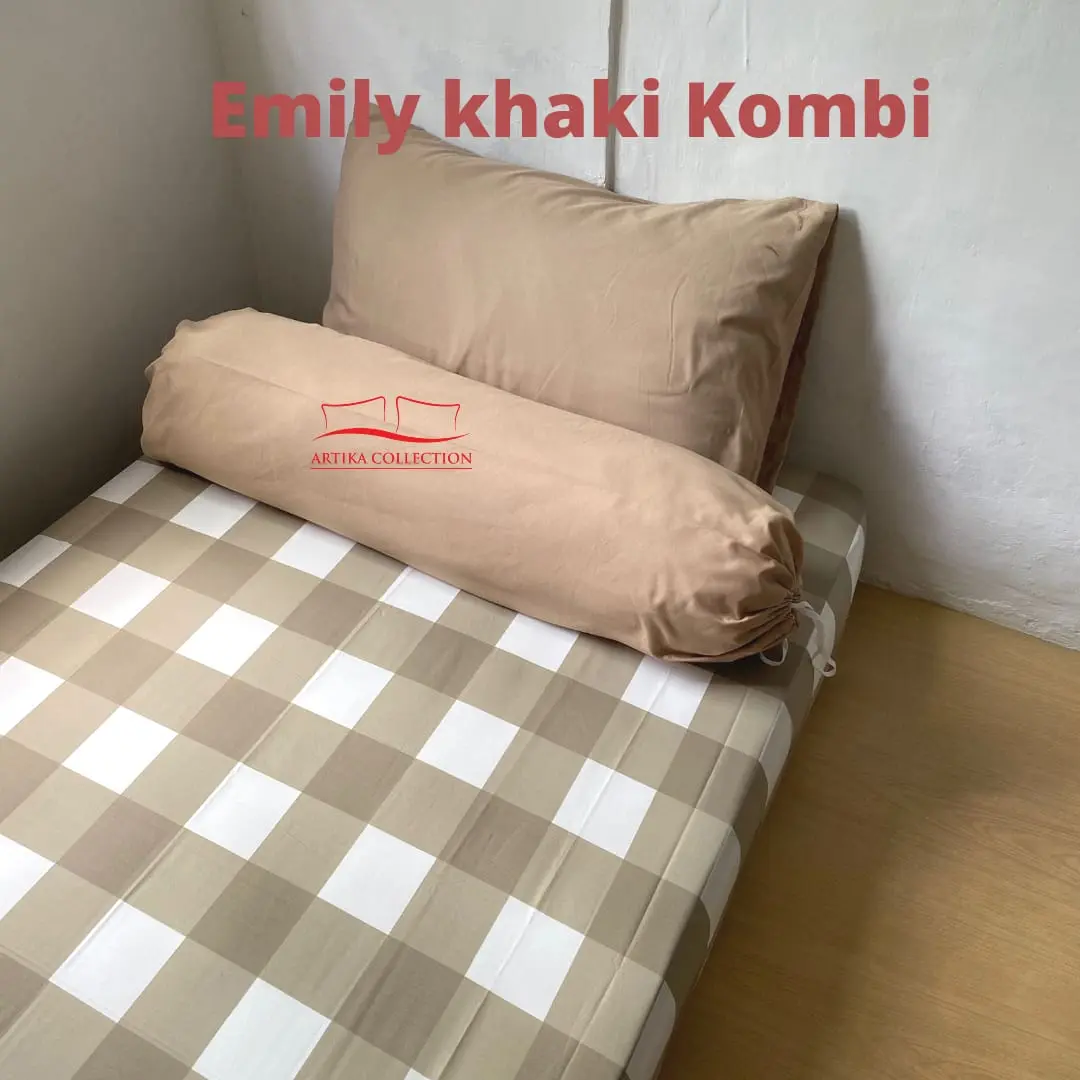 Sprei Motif Aesthetic Emily Kombinasi Ukuran 90x200 100x200 120x200 160x200 180x200 Seprei Estetik Emili Bahan Katun Disperse Berpori Menyerap Keringat Bisa Dicuci Bantal Guling Karet Kain Sarung