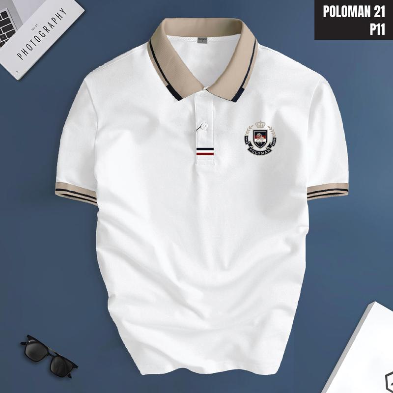 Áo thun POLOMAN 21 PHỐI CỔ PHIÊN BẢN MỚI vải cá sấu sang trọng lịch lãm thoáng mát - FREESHIP Extra Menswear Top Ngắn Tay Có Cổ Shirt GMV áo polo ✨ màu đỏ trẻ thường ngày polo đỏ POLO LINK thông thường hàn quốc