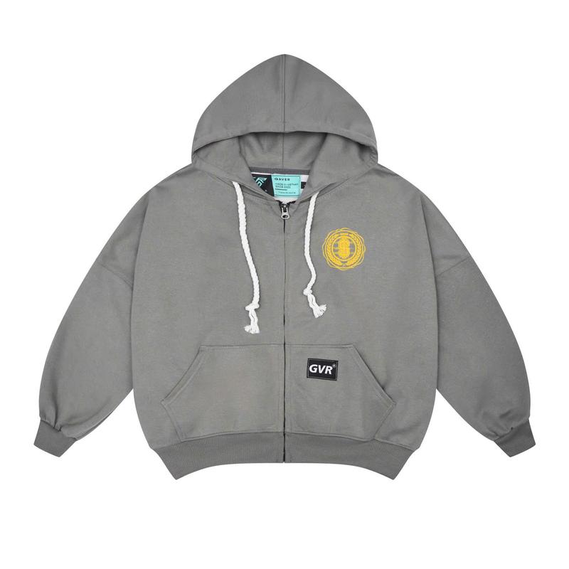 Áo khoác khóa kéo FOREVER form boxy, khóa kéo 2 đầu Unisex_GAVER Women Top 5